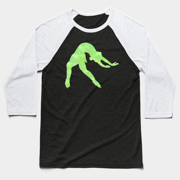 Figure skating (Bauer in layback) Baseball T-Shirt by Becky-Marie